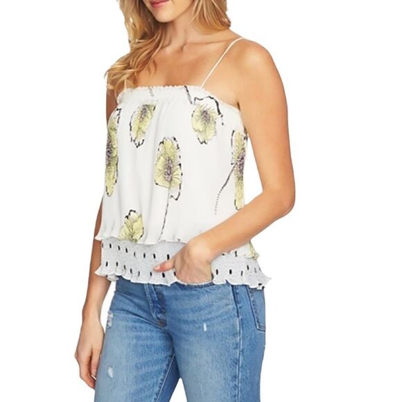 NWT 1.State Pleated Floral Layered Tank Cami XS - Picture 1 of 6